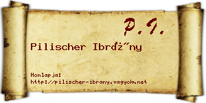 Pilischer Ibrány névjegykártya